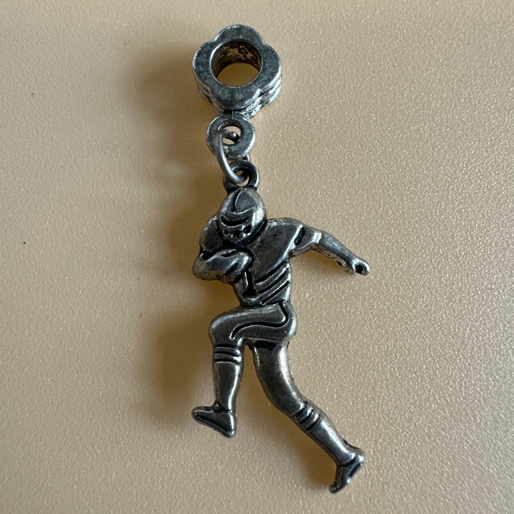 Bundle Only NWT ANTIQUE Silver Football Player Charm Pendant